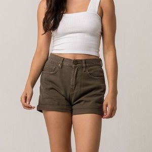 Billabong High Tide Women’s Denim Olive Shorts